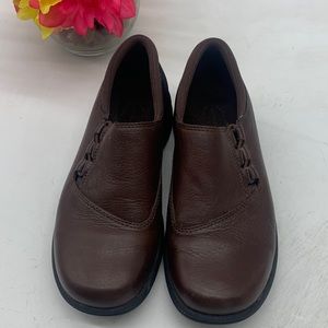 Merrell Topo Twist Brown Leather Slip On Loafer Size 6 MR5220B